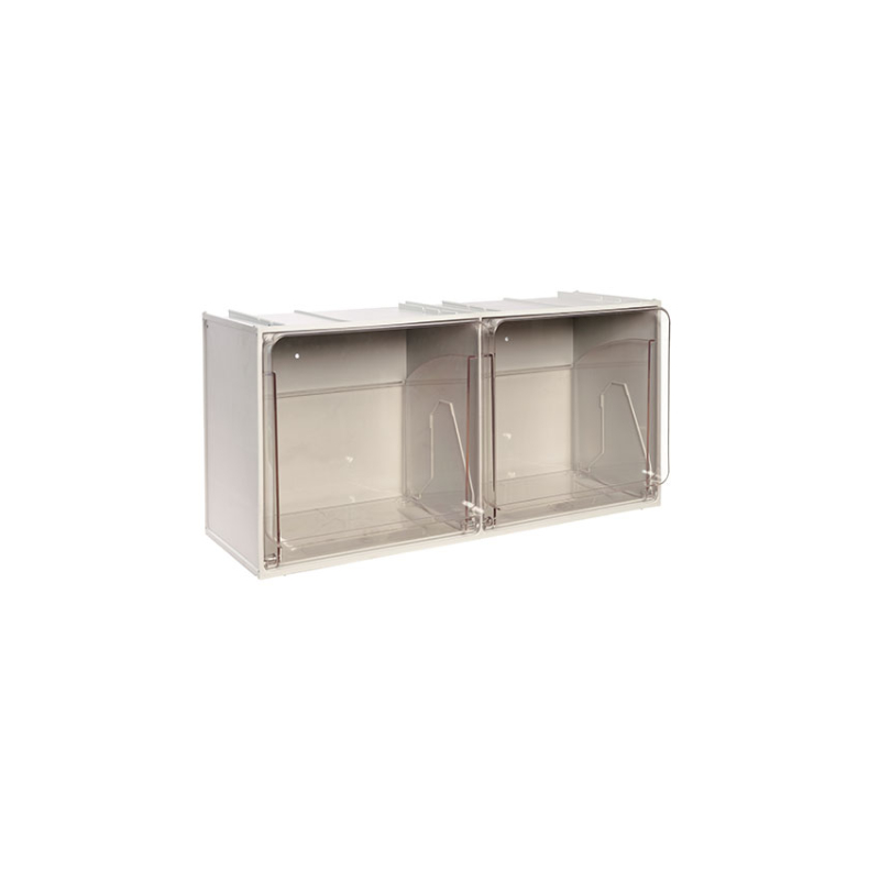 Bloc-tiroirs basculants 2 godets S&eacute;rie Crystal Box - CRB-0005-050 - Linum