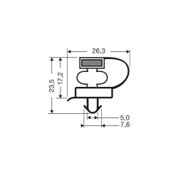 Joint de Porte Magn&eacute;tique pour Meubles Frigo - 2000mm - Linum