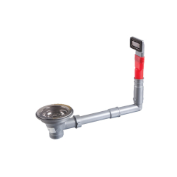 Accessoires &Eacute;viers Kit Trop-Plein + Bonde de D&eacute;charge pour Cuves avec Trou 3 1/2' Profondeur 200mm - SIF-0001-846 - Linum