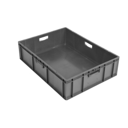 Bac Euronorm 800x600x210mm 80L Fond & C&ocirc;t&eacute;s Pleins - RBC-8214-050 - Linum