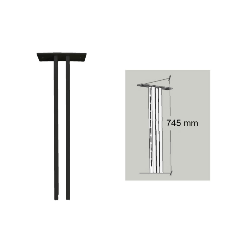 Rayonnages FIFO pour portes vitr&eacute;es Support de plafond ajustable - FIF-9508-020 - Linum