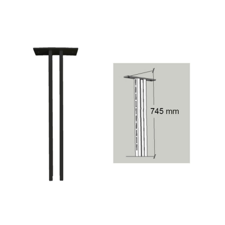 Rayonnages FIFO pour portes vitr&eacute;es Support de plafond ajustable - FIF-9508-020 - Linum