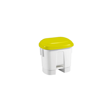 Poubelle &agrave; p&eacute;dale et couvercle color&eacute; ergonomique 30L - WPP-0030-080 - Linum