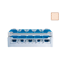 Casier &agrave; Verres 30 Compartiments pour Hauteur 140mm - DWF-5140-072 - Linum
