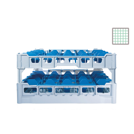 Casier &agrave; verres 36 compartiments pour verres jusqu'&agrave; H:215mm &Oslash;74mm - DWF-5215-041 - Linum