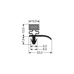 Joint de porte pour meubles frigo Magnetique 2440mm - JPC-1620-050 - Linum