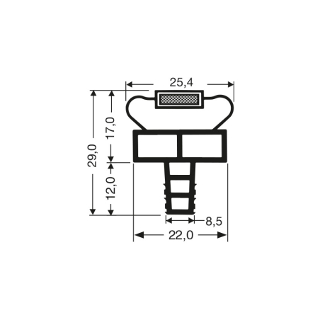 Joint de porte magn&eacute;tique pour meubles frigo - 2440mm - Linum