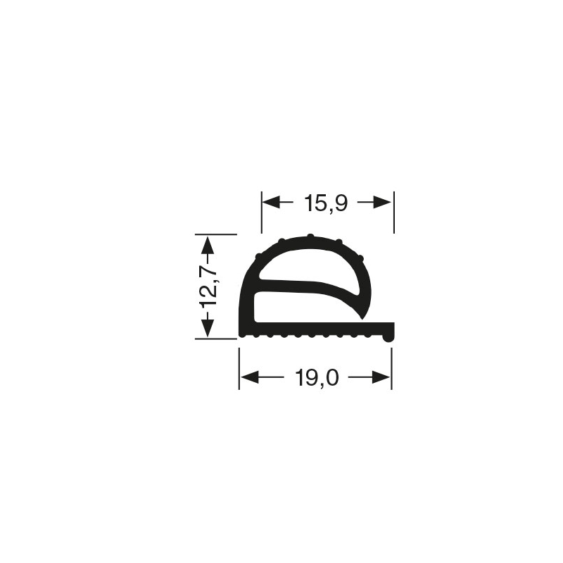 Joints de porte pour meubles frigo Profil Plat Aimant&eacute; - JPF-0220-050 - Linum