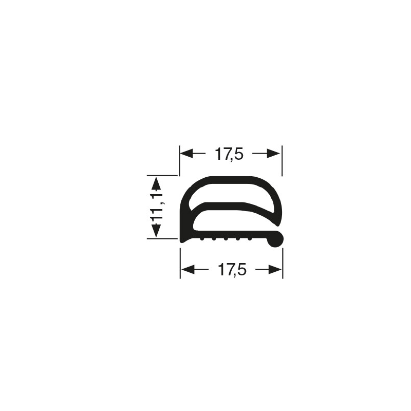 Joint de porte pour meubles frigo Aimant&eacute; - JPF-0230-050 - Linum