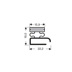 Joint de porte pour meubles frigo Profil Plat Aimant&eacute; - JPF-0260-020 - Linum