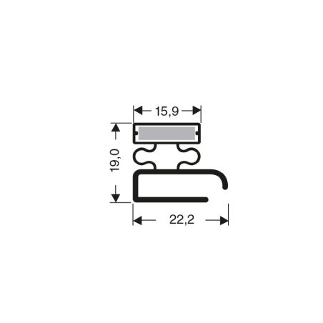 Joint de porte pour meubles frigo Profil Plat Aimant&eacute; - JPF-0260-020 - Linum