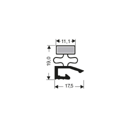 Joint de porte pour meubles frigo Profil Plat Aimant&eacute; - JPF-0270-050 - Linum