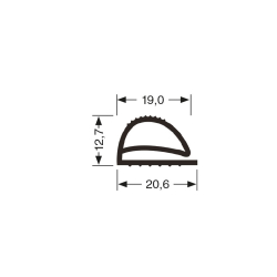 Joint de porte pour meubles frigo Profil Plat - JPF-0210-050 - Linum