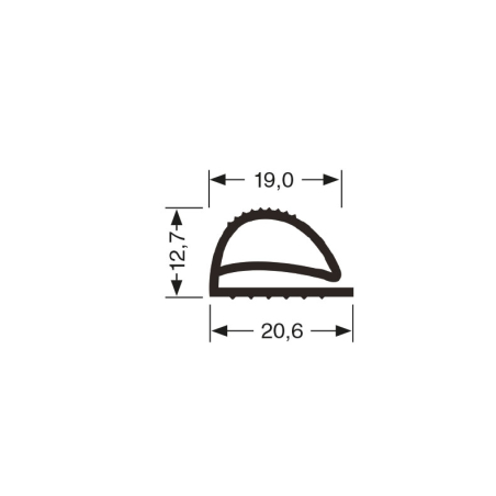 Joint de porte pour meubles frigo Profil Plat - JPF-0210-050 - Linum