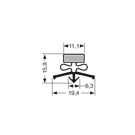 Joint de Porte Magn&eacute;tique - 2440mm - JPC-1630-050 - Linum