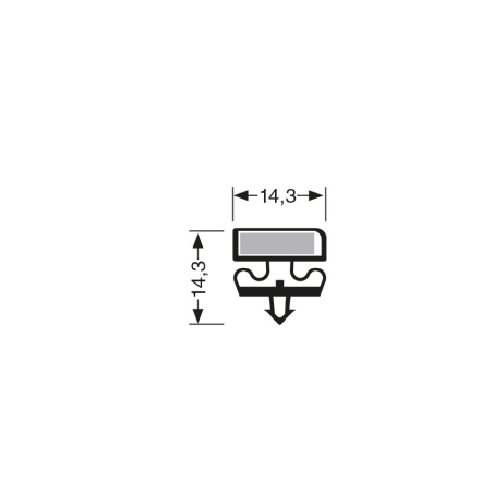 Joint de porte magn&eacute;tique noir de 2440mm - JPC-1680-020 - Linum