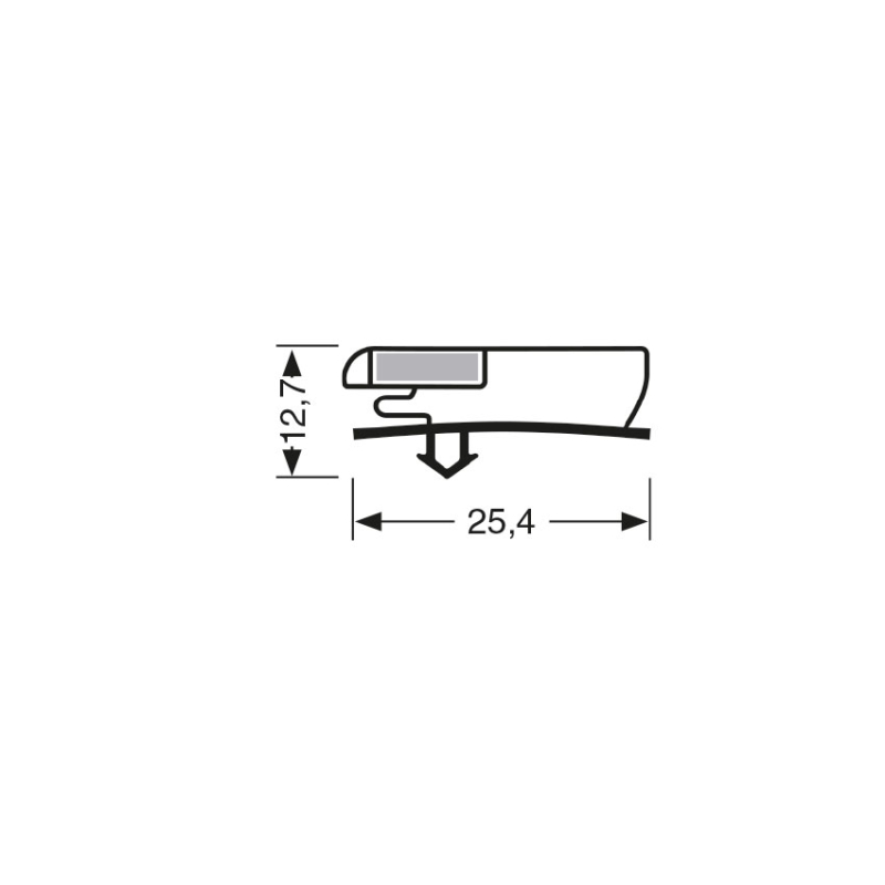 Joint de porte magn&eacute;tique pour meubles frigo - 2440mm - JPC-1690-020 - Linum