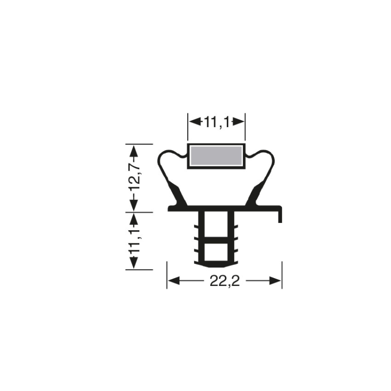 Joint de porte magn&eacute;tique 2440mm - JPC-1810-050 - Linum