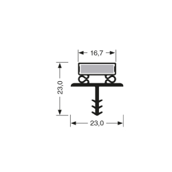 Joint de porte magn&eacute;tique pour meubles frigo - 2440mm - JPC-1820-050 - Linum