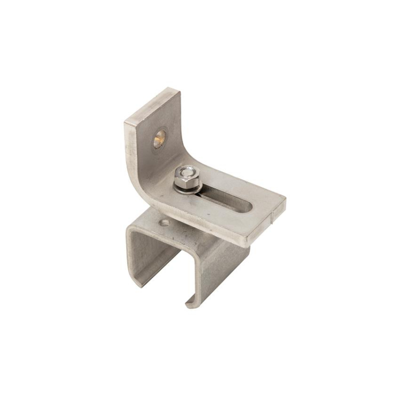 Syst. coulissant pour constructions inox Support de rail mural r&eacute;glable - SRP-9016-000 - Linum