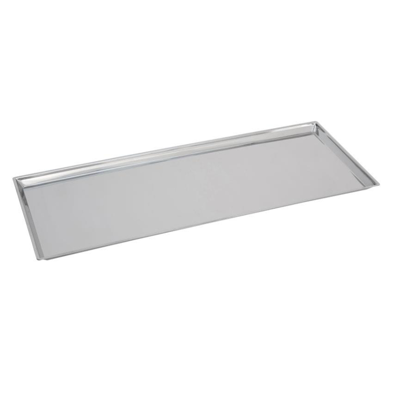 Plat de pr&eacute;sentation rectangulaire inox brillant - LIP-8030-841 - Linum