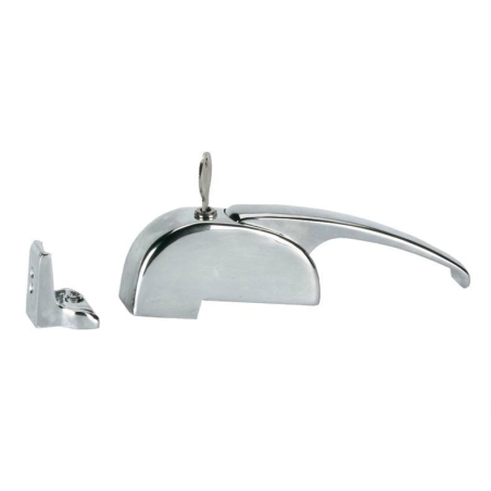 Serrure en applique chrom&eacute;e avec g&acirc;che r&eacute;glable - RLB-0011-845 - Linum