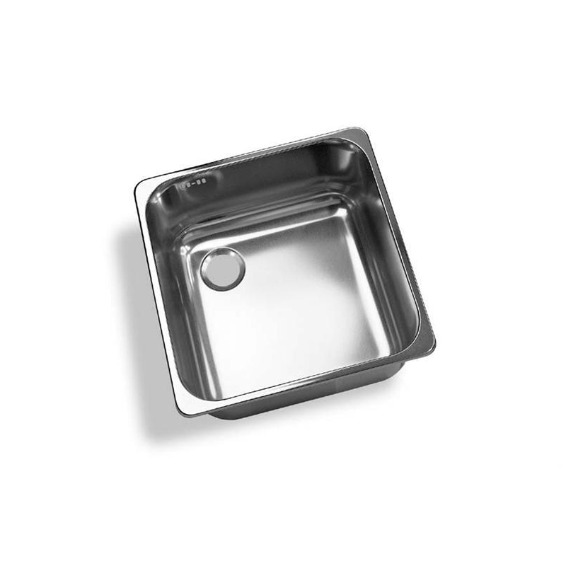 Cuve en inox carr&eacute;e &agrave; encastrer avec trop-plein - RTL-3410-000 - Linum