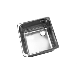 Cuve en inox Ronda Carr&eacute;e &agrave; Encastrer avec Trop-Plein - RTL-3510-000 - Linum