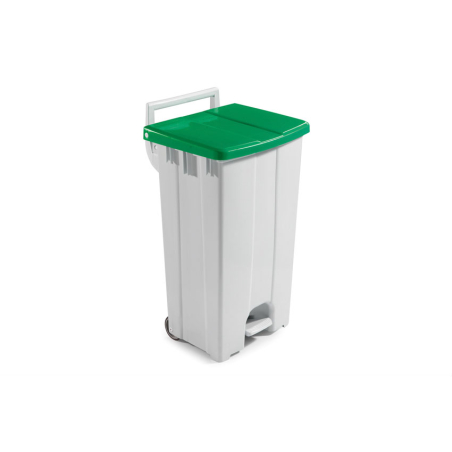 Poubelle &agrave; p&eacute;dale et couvercle color&eacute; 90 L - WPP-0090-040 - Linum