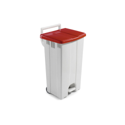 Poubelle &agrave; p&eacute;dale et couvercle color&eacute; ergonomique - WPP-0090-070 - Linum