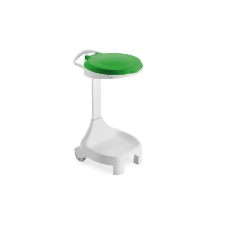 Support Sac Poubelle Mobile 120L Avec Couvercle Vert - WPP-2120-040 - Linum