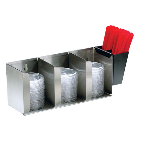 Distributeur Couvercles/Pailles 3 Compartiments - LDP-1014-000 - Linum
