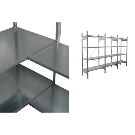 Jeu de 2 longerons zingu&eacute;s et 2 raccords d'angle - 1300mm - LCG-5020-000 - Linum