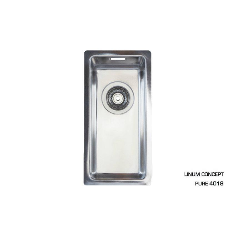 Cuve Inox Polie 180x400x140mm avec Trop-plein Int&eacute;gr&eacute; - RMR-0418-841 - Linum