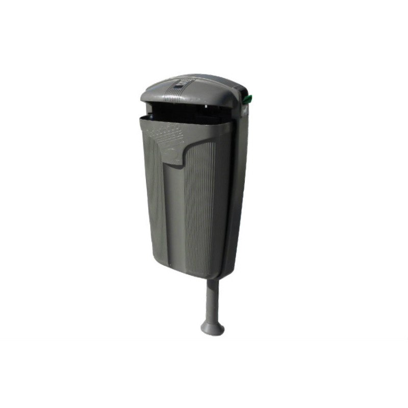 Corbeille &agrave; d&eacute;chets Durable avec Cendrier en Inox - PCO-5001-022 - Linum