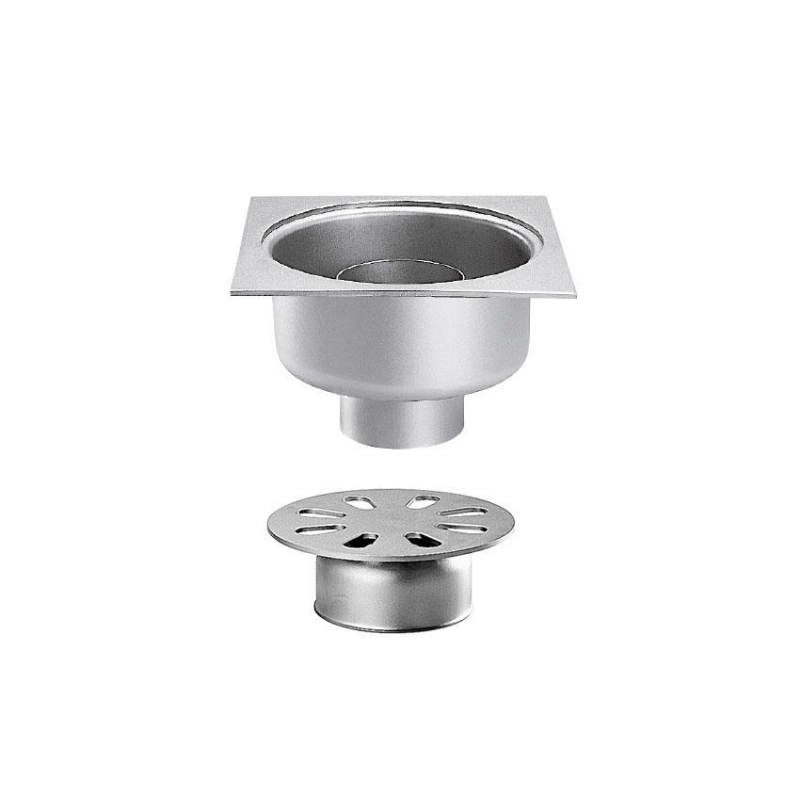 Siphon de sol en inox Sortie verticale 100mm - FMC-4101-000 - Linum