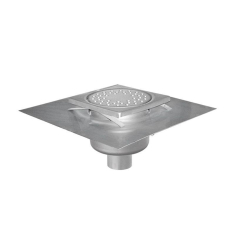 Siphon de sol en inox 150x150mm avec sortie verticale - FMC-2105-000 - Linum