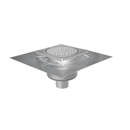 Siphon de sol en inox 150x150mm avec sortie verticale - FMC-2105-000 - Linum