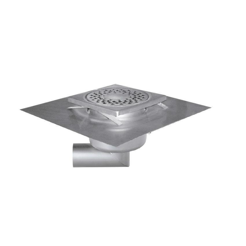 Siphon de sol en inox Sortie lat&eacute;rale - FMC-2006-000 - Linum