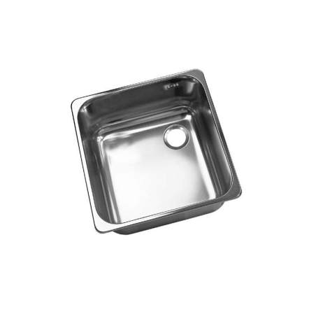 Cuve en inox carr&eacute;e &agrave; encastrer avec trop-plein - RTL-3530-000 - Linum