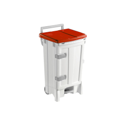 Poubelle Mobile &agrave; P&eacute;dale & Porte - 90 L - WPP-1090-070 - Linum