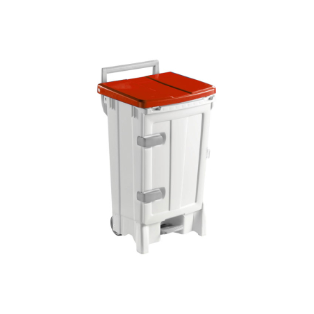 Poubelle Mobile &agrave; P&eacute;dale & Porte - 90 L - WPP-1090-070 - Linum