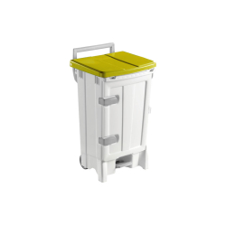 Poubelle Mobile &agrave; P&eacute;dale & Porte - 90 L - WPP-1090-080 - Linum