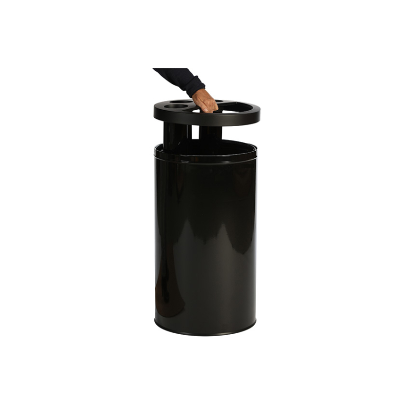 Poubelle combin&eacute;e 40L m&eacute;tal pour gobelets et d&eacute;chets g&eacute;n&eacute;raux - CPC-0002-020 - Linum