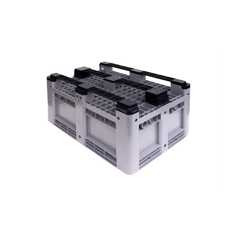 Caisse-palette ferm&eacute;e 330L avec 3 semelles - BPC-8300-050 - Linum