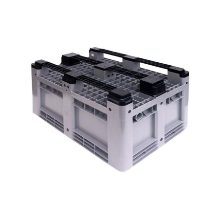 Caisse-palette ferm&eacute;e 330L avec 3 semelles - BPC-8300-050 - Linum