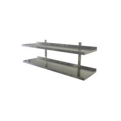 Etag&egrave;re murale en inox 2 niveaux - FEB-0001-000 - Linum
