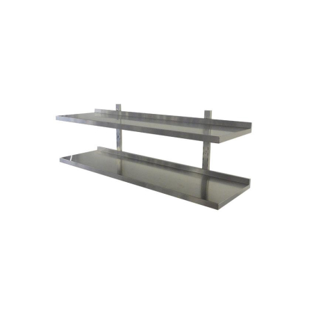 Etag&egrave;re murale en inox 2 niveaux - FEB-0001-000 - Linum