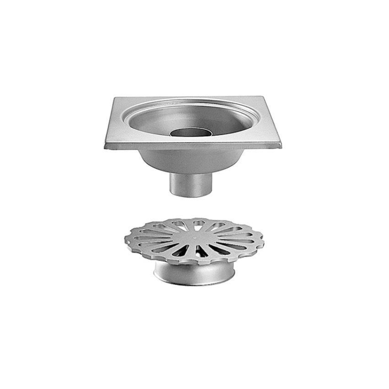 Siphon de sol en inox &Eacute;vacuation verticale haute capacit&eacute; - FMC-5106-000 - Linum