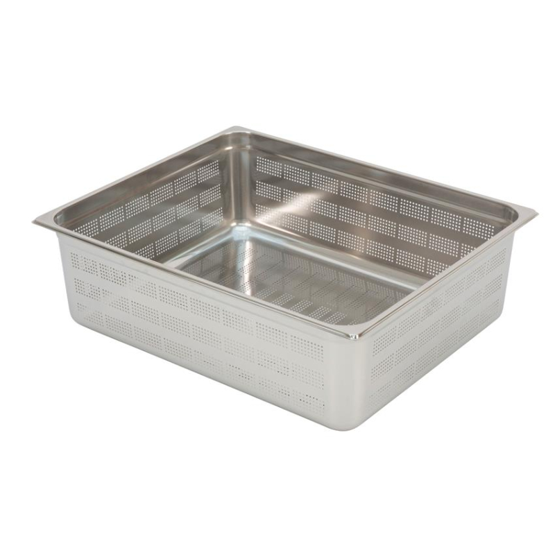 Bacs gastronormes en inox Perfor&eacute; 200 mm - GNF-2120-000 - Linum